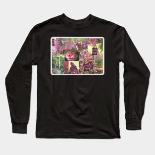 Purple Flowers Collage Long Sleeve T-Shirt